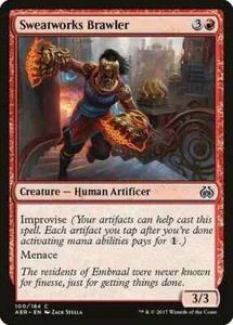 SWEATWORKS BRAWLER X 4 N/M- AETHER REVOLT MAGIC THE GATHERING - Imagen 1 de 1