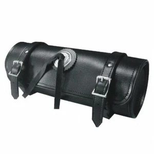 NEW WATERPROOF HARD TOOL FORK BAG FOR HONDA KAWASAKI SUZUKI w/ CONCHO - D14 - Foto 1 di 3