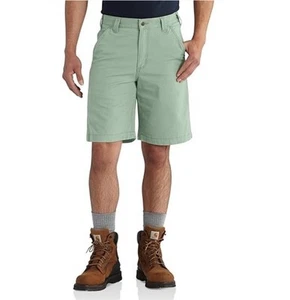 NWT Carhartt Men's Rugged Flex Relaxed Fit Canvas Work Short,Size 38,Jade - Picture 1 of 3