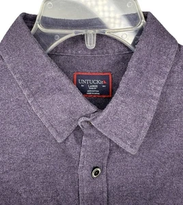 UNTUCKit Herren Large Lila Langarm Slim Fit Button Down Hemd - Bild 1 von 12