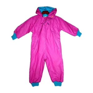 Widgeon Schneeanzug Kinder 5 (5-6x) Fleece gefüttert Thermo Hoodie Nylon rosa - Bild 1 von 15