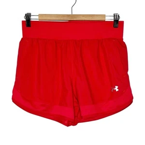 Under Armour Damen gewebte Trainingsshorts rot Größe Small locker sportlich Laufen - Bild 1 von 7