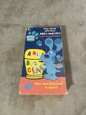 Blue’s Clues - ABC's And 123's (VHS 1999) Orange Tape Nick Jr. - Image 1 of 4