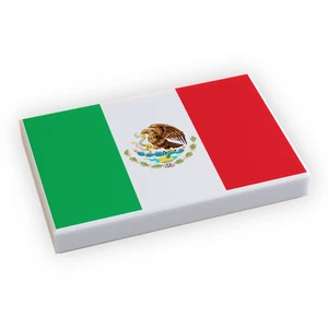 Bandera de México (azulejo 2x3) hecha con pieza LEGO - Imagen 1 de 1