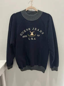Vintage Guess Jeans 90's Georges Marciano Deer Embroidered Sweatshirt USA Medium - Bild 1 von 10