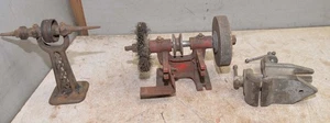 3 bench top grinders buffer vise anvil cast iron antique jewelers machinist tool - Picture 1 of 8