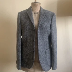 Harris Tweed ASOS Grey Wool Blazer Sports Jacket Mens 36” Slim Fit - Picture 1 of 12