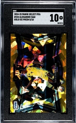 2024-25 Panini FIFA Select Alexander Isak Gold Ice Prizm Field Level 05/10 - Image 1 of 2