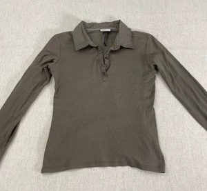 Street One Felix Top Damen 32 Braun Langarm Kragen Knopfverschluss Freizeit - Bild 1 von 11