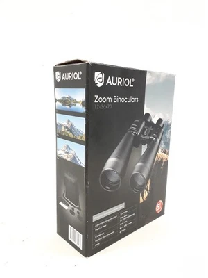 Auriol Zoom Binoculars 12-36x70 with Strap and Cloth - New - Image 1 of 4