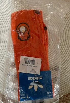 Calcetines South Park X ADIDAS Naranja Crew Para Hombre Talla L Grande (6-12) Kenny McCormick Foto 1 de 3