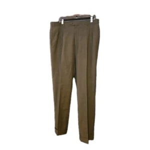 Jos A Bank Executive Collection Pants Men's Sz 37X 31 Brown Check - Picture 1 of 11