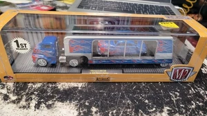 READ M2 AUTO HAULERS 1956 FORD C-500 COE TRUCK / 1949 MERCURY CUSTOM Blue Flame - Picture 1 of 9