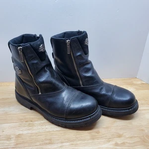 HARLEY DAVIDSON INTERSTATE TWIN ZIP HERREN US 11 SCHWARZ LEDER REITSTIEFEL #91840 - Bild 1 von 13