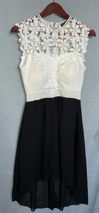 Sexy Damen Kleid Zweifarbig Schwarz Und Weiß Größe S - Bild 1 von 7