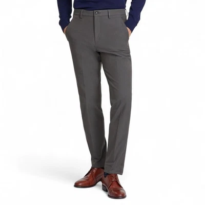 Pantalones de vestir Michael Kors para hombre calce clásico rendimiento elástico gris 36 x 34 Foto 1 de 4