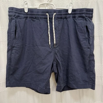 Pantalones Cortos Faherty Para Hombres Esenciales con Cordón Azul Marino XL Algodón Orgánico Lino Modal Foto 1 de 4