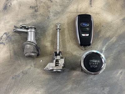 2015-2019 SUBARU OUTBACK LEGACY INTERRUPTOR DE ENCENDIDO CERRADURA DE PUERTA JUEGO DE LLAVES DE CILINDRO Foto 1 de 4