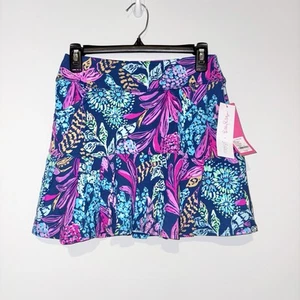 Lilly Pulitzer Luxletic Bessie Skort UPF 50+ Aegean Navy Calypso Coast Size XS - Picture 1 of 6