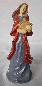 Greenbrier Dame Figur Spielinstrument Keramikfigur Deko Akzent - Bild 1 von 5