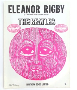 THE BEATLES "ELEANOR RIGBY" VINTAGE SHEET MUSIC BY NORTHERN SONGS LTD. - Picture 1 of 4