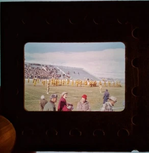 Vintage 1955 Photo Slides of FOOTBALL GAME in Laramie Wyoming College Stadium 🏟 - Picture 1 of 3