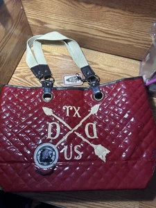 Bolso de Mano Doble D Ranch RDA Verano Playa Noche Ag Big Bend Texas Grande Rojo Profundo - Imagen 1 de 9