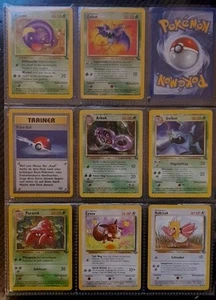TCG Pokémon 4x FOSSIL--4xJUNGLE 1 Trainercard 1999 Vintage guter Zustand - Bild 1 von 2