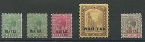 Bahamas SG96 (+shade) 97 98 99 1918 War Tax 1/2d to 1s London overprint Mounted  - Picture 1 of 1