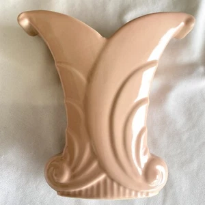 Vintage Abingdon Art Deco Vase USA Pottery Ceramic Flower Flared Scrolled - Picture 1 of 5