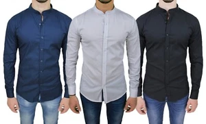 Herren Hemd Baumwolle Slim Fit Casual Elegant mit Koreakragen - Bild 1 von 12