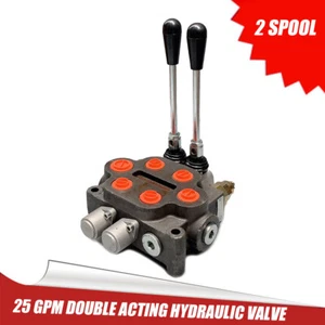 Manual Hydraulic Valve 2 Slide ValveLoader Wood Splitter 3/4" Outlet 3000PSI - Picture 1 of 12