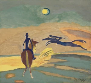 Léon Spilliaert - Cavaliers (1927) Horse and Rider - 17" x 22" Fine Art Print - Picture 1 of 1