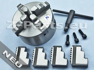 Vierbackenfutter 125 mm Drehbankfutter, zylindr. Aufnahme zentrisch spannend NEU - Bild 1 von 3