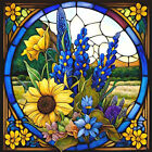 Paint By Numbers Kit DIY Stained Glass Sunflower Oil Art Picture Decor(H1534)