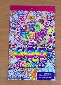 Libretto Adesivi Lisa Frank - Oltre 600 Adesivi - 5 Fogli Adesivi - Foto 1 di 8