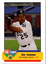 1994 Fleer ProCards Ken Coleman #627 Birmingham Barons Baseball Card