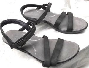 Naot Bounty Black Sandals Strappy Hook Loop Ankle Strap Size 9.5 40 Great Shape - Picture 1 of 11