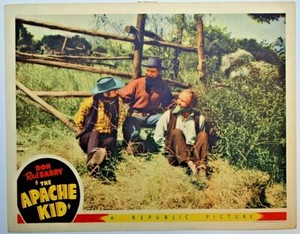 1941 The Apache Kid, Don "Red" Barry,  Vintage Lobby Card