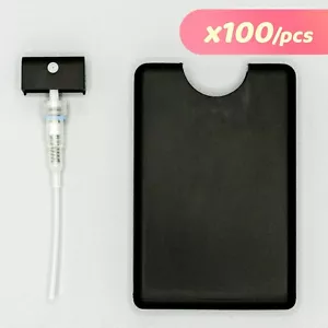 100 pcs Card Shape Spray Empty Black Bottle Fine Mist Atomizer Sprayer - Picture 1 of 2