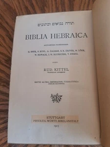 Vintage Bible - Biblia Hebraica - Edidit Rudolf Kittel 1913 Leipzig Germany - Picture 1 of 6