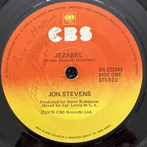 Jon Stevens (NOISEWORKS, INXS) – Jezabel 7'' "SIGNED" NEW ZEALAND 1979 VG VIDEO - Picture 1 of 6