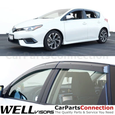 WellVisors Window Visors For 16-18 Corolla iM/Scion iM Side Deflectors - Image 1 of 4