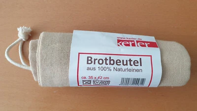 Kerler GmbH Brotbeutel Leinenbeutel Brötchenbeutel Brotsack 100% Naturleinen - Bild 1 von 4