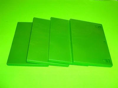 4 X FUNDA FUNDA SOPORTE DISCO DVD O BLU RAY REPUESTO VACÍO PLÁSTICO VERDE Foto 1 de 4