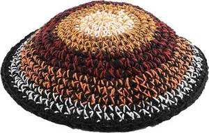 Yamaka classiq Kippa couvre-chef color yarmoulke ethnique traditionel religieux - Picture 1 of 6