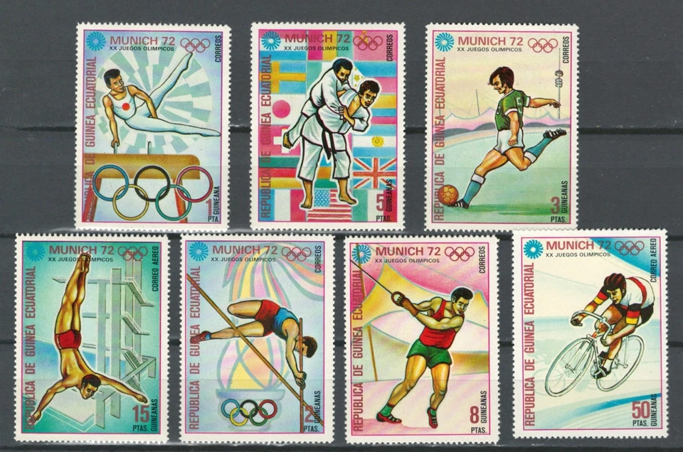 LOTE DE SELLOS DEPORTIVOS MUNICH 72 MNH OLIMPIADAS ECUATORIALES GUINEA (GUI 241) Foto 1 de 1