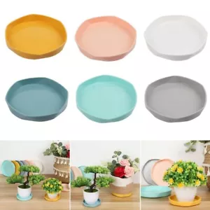 Durable Flower Pot Plant Saucer Plastic Tray Saucers Indoor Outdoor Drip Trays - Picture 1 of 17