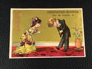 CHROMO CARD COURBE ROUZET FRANCE COURVOISIER MONNIER BESANCON  EPOQUE 1880 90  - Picture 1 of 2