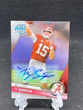 TY SIMPSON 2023 Bowman Chrome University AUTO #23 Alabama Crimson Tide
